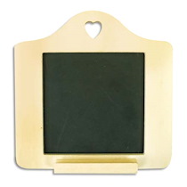 MINI ARDOISE CONTOUR BOIS À DÉCORER, FORMAT 150X150X6MM - LOT DE 10