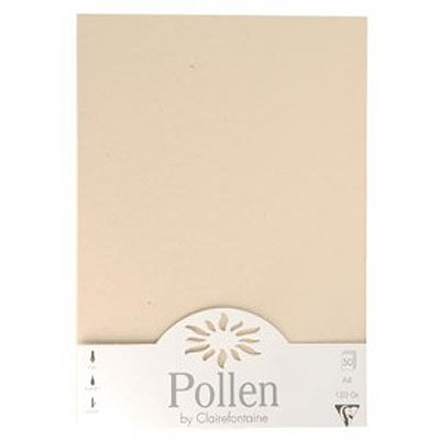PAPIER POLLEN IVOIRE - 120 G - FORMAT A4 21 X 29,7 CM - PAQUET DE 50 FEUILLES