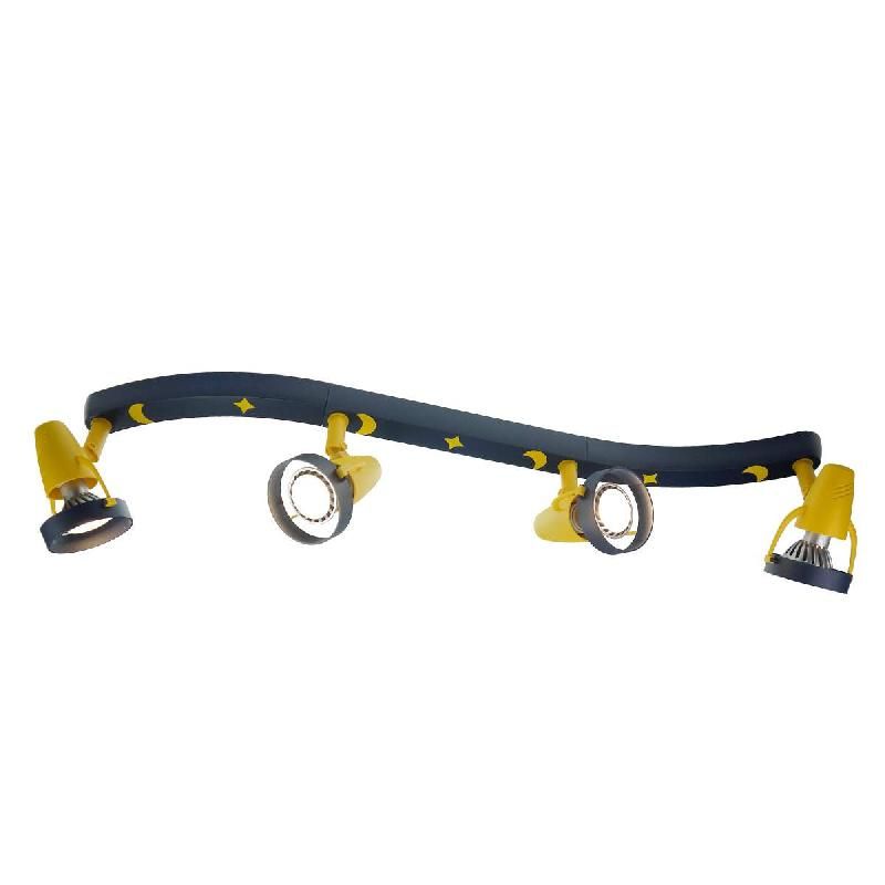 NIERMANN STANDBY SPOT POUR PLAFOND JOAN, BLEU-JAUNE, 70 CM, PLASTIQUE, 4 X GU10