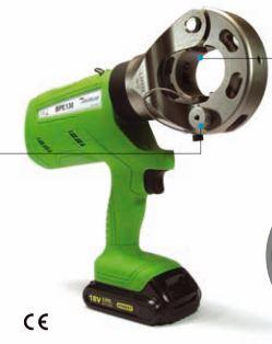 Presse à sertir hydraulique sur batterie type mini pistolet BPE130 - force 130 kN - tête rotative 360°_0