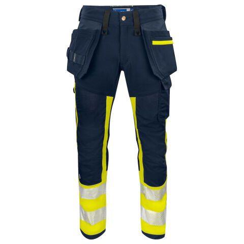 PROJOB 6540 PANTALON POLYAMIDE EN ISO 20471 CLASSE 1 JAUNE/MARINE - TAILLE 56