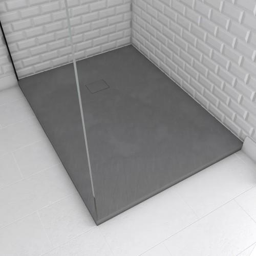 RECEVEUR DE DOUCHE 120X90CM EFFET PIERRE - ARDOISE GRIS - STONE 2 AURLANE