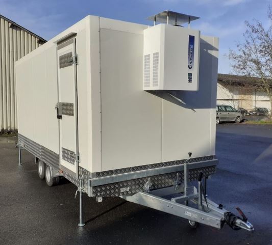 Remorque frigorifique double essieu 3000kg - RAPHA 23 - Dimensions intérieures 4m90 x 1m90 x 1m90_1