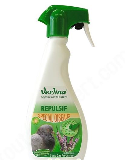 Répulsif oiseaux écologique extérieur spray 500ml - sans odeur - Fabrication française - Verlina_0
