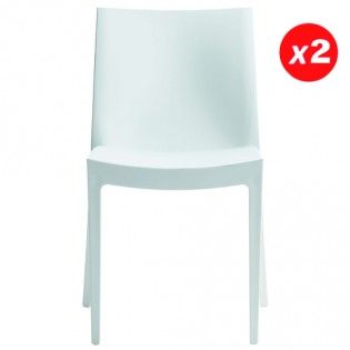 S6324BL2 - Chaises empilables London - Weber Industries - 49 cm de large - polypropylène blanc - fabrication italienne_0