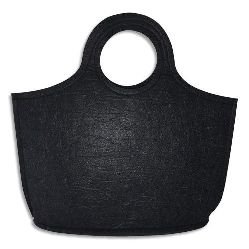 SAC A DECORER EN FEUTRINE 3MM - TAILLE L29 CM X H21 CM X P5 CM - 1 PIECE / SACHET - COULEUR NOIR