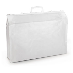 SAC PLASTIQUE BLANC À POIGNÉES RIGIDES 50 X 45 X 10 CM