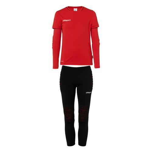 SET MAILLOT ET PANTALON GARDIEN DE FOOT ENFANT - UHLSPORT - SAVE ROUGE/NOIR