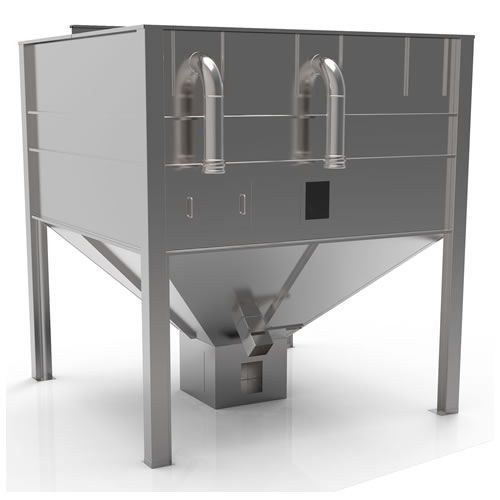 Silo de stockage carré Biomass Silo Systems, conçu pour le stockage des granulés de bois en extérieur - Capacité 3 tonnes_0