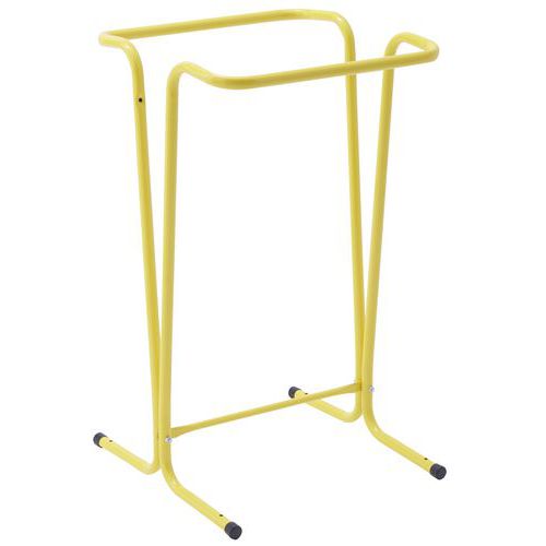 SUPPORT SAC POUBELLE FIXE 100-110 LITRES TUBE ACIER JAUNE - MOTTEZ