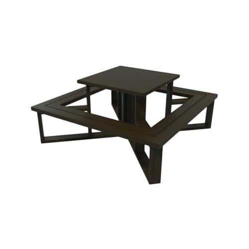 TABLE-BANCS STATION PLASTIQUE RECYCLÉ ESPACE URBAIN