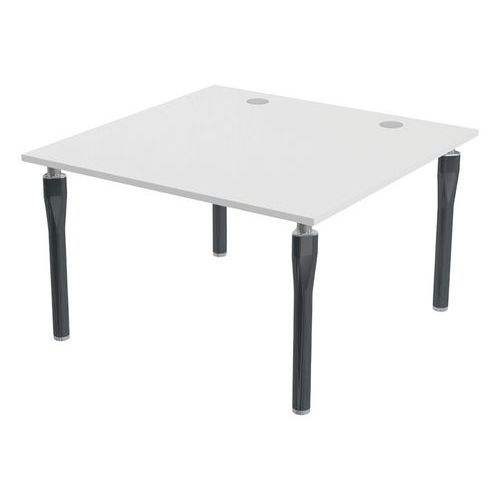 TABLE DE RÉUNION NOGA 120 X 120 CM BLANC ANTHRACITE