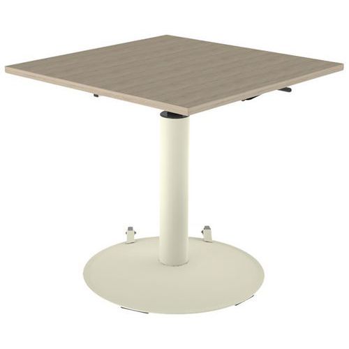 TABLE MANO MOB RÉGLABLE 80X80 STRAT ABS CHÊNE B./BEIGE 1013 - MOBIDECOR