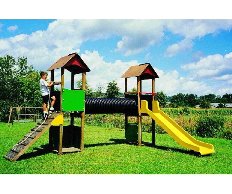 Tours de jeux en bois La Citadelle d'Elodie n°2 5 activités 6-12 ans sur platine courte - TRJXCEGR-CI02_0