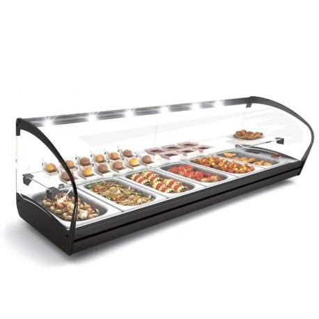 Vitrine chauffante SHARK - Bain marie - 6 bas GN 1/3 - 2 niveaux - CK26L | Sayl Barcelona_0