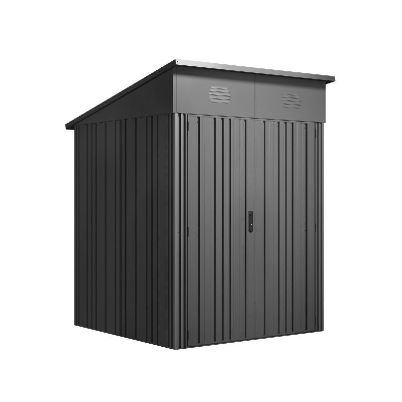 WASABI Hoggar - Abri Pioneer Y30 - 2,82m² - Abri extérieur métallique - Construction IronCore® - Portes premium - Anti-corrosion - gris métal G01_0