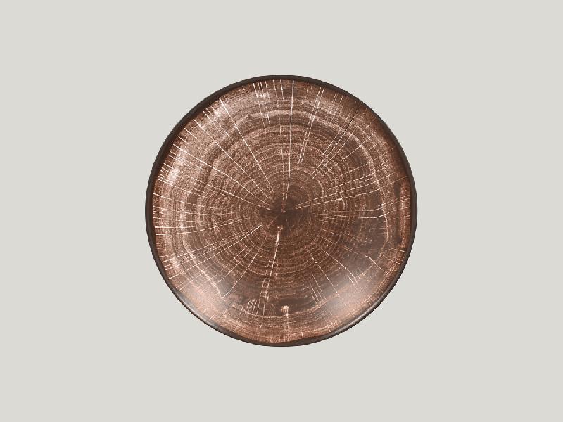 ASSIETTE COUPE CREUSE ROND OAK PORCELAINE Ø 23 CM WOODART RAK