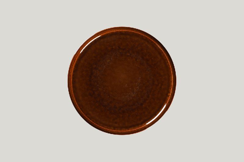 ASSIETTE COUPE PLATE ROND CUIVRE PORCELAINE Ø 24 CM RAKSTONE EASE
