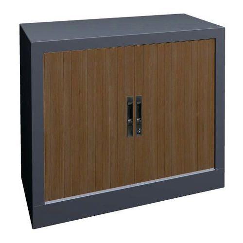 ARMOIRE MÉTAL RIDEAUX PVC LAME RECOUVERTE 80 X 69CM COLORIS CHÊNE CLAIR/ALU - MANUTAN COLLECTIVITÉS