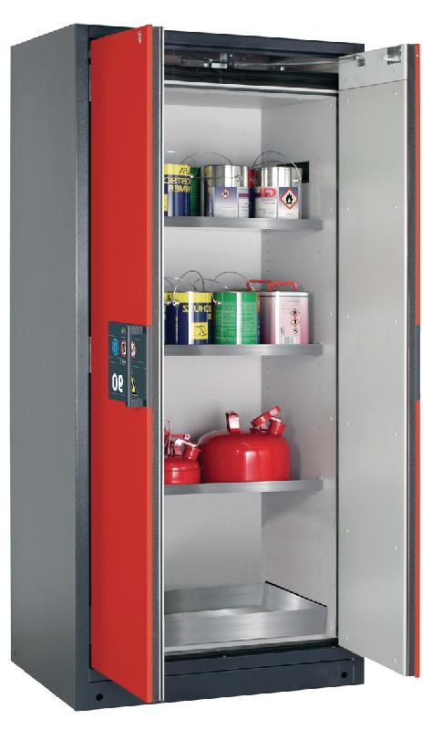 ARMOIRE SÉCURITÉ Q-PEGASUS-90 Q90.195.090.WDAC GRIS/ROUGE - MANUTAN COLLECTIVITÉS