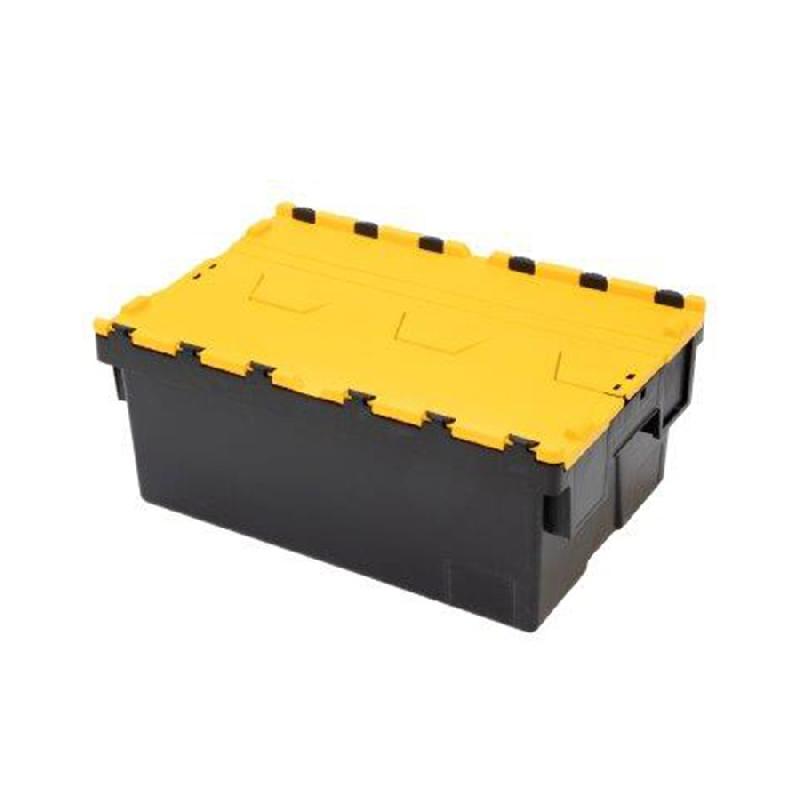 Bac Navette 600 x 400 x 250 mm - 40L Couvercle Jaune_0