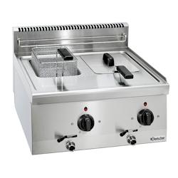 Bartscher Friteuse inox double électrique 2 x 6 Litres, à poser, 6600 W, 400 V - TRI - 131413_0