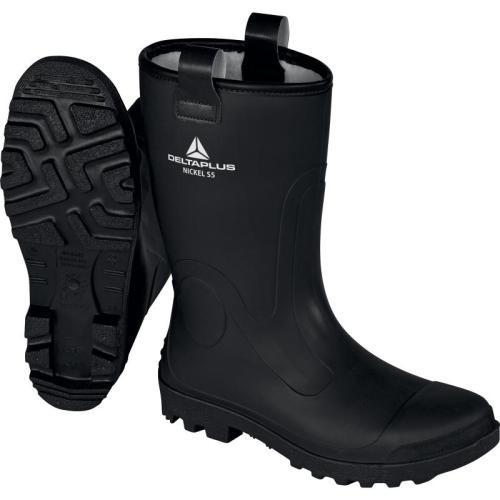 DEMI-BOTTE DE SÉCURITÉ FOURRÉE - S5 - PVC - NOIR - NICKEL - TAILLE 46 DELTA PLUS