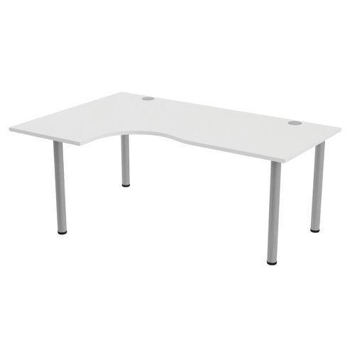 BUREAU TUBO COMPACT GAUCHE 180 X 120 CM BLANC ALU - MBA