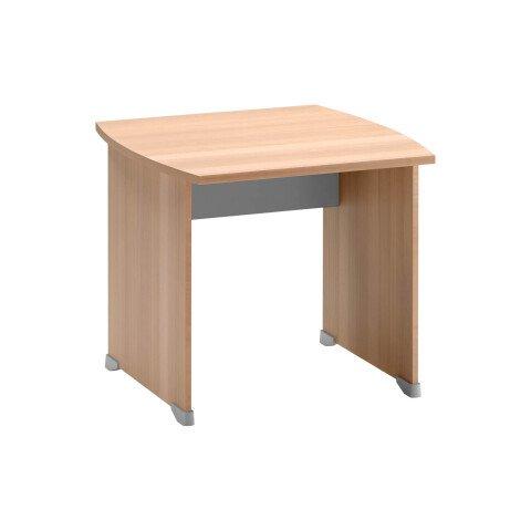 BUREAUX DROITS QUARTA PLUS L 80 X P 80 CM HÊTRE AMBRÉ PIÈTEMENT PLEIN BOIS