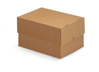 Caisse carton télescopique brune simple cannelure RAJA 33x25x5/9 cm, lot de 25_0