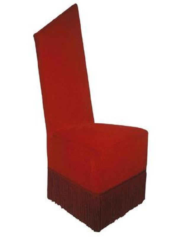 Chaise de restaurant Latina - assise et dos rembourrés - finition avec frange_0