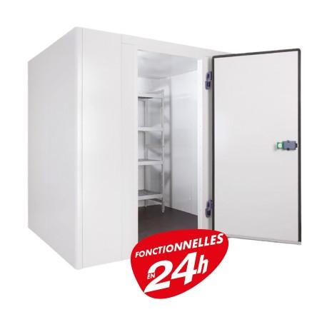 Chambre froide complete installation rapide positive 880 x 2400 mm + groupe frigo + rayonnages prof. 460 mm - long. 2187 mm - r4c03 - CP034_0