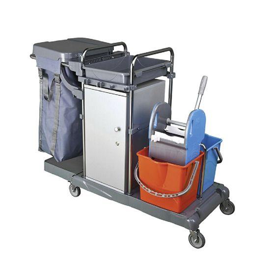 Chariot de nettoyage avec porte-sac et armoire VIRTUS IFC0017_0