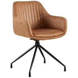 CLP Chaise de salle à manger Welby Marron clair/Similicuir vintage - marron polyester 324951_0