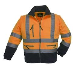 Coverguard - Veste de travail HV orange bleu marine avec manchettes amovibles POLAR STATION Orange / Bleu Marine Taille 2XL - XXL orange 3435241700469_0