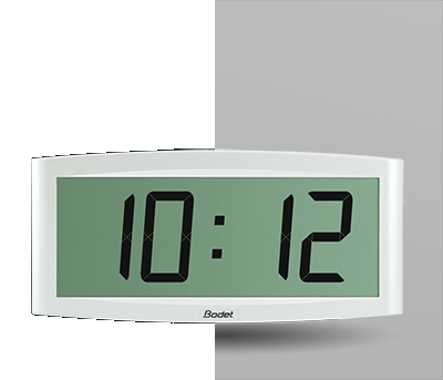 Horloge numérique LCD Cristalys 7 - piles 1,5V - IMPULSION - boitier blanc - BODET_0
