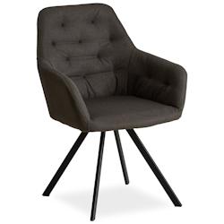 Décoshop26 - Chaise de salle à manger salon avec revêtement confortable couleur anthracite CDS06007 - 3000431169601_0