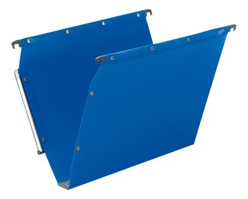LOT DE 10 - DOSSIER SUSPENDU POUR ARMOIRES POLYPROPYLÈNE OPAQUE ULTIMATE ELBA FOND 30 MM BLEU