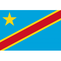 DRAPEAU CONGO (RÉPUBLIQUE DÉMOCRATIQUE) : DIMENSIONS - 60 X 90 CM