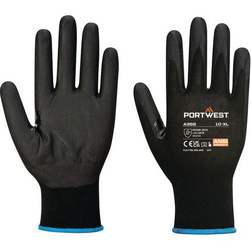 GANTS DE MANUTENTION POUR ÉCRAN TACTILE EN MOUSSE NITRILE NPR15 NOIR - XXL - PORTWEST