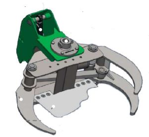 Grappin coupeur à couteau fixe pour l' exploitation forestière_0