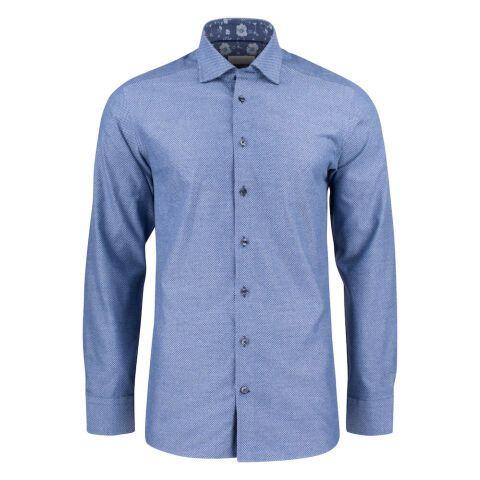 J.HARVEST & FROST PB144 BRUSHED JACQUARD CHEMISE SLIM FIT HOMMES INDIGO - TAILLE M