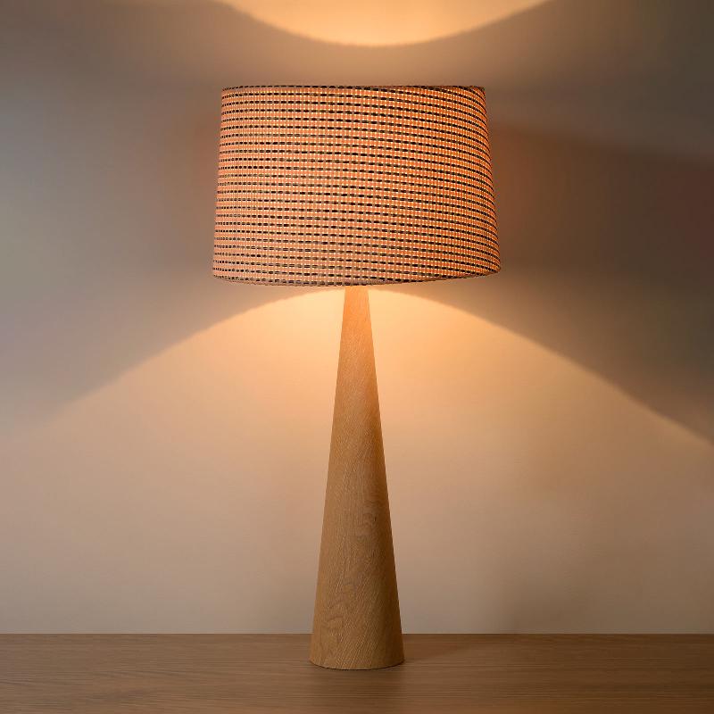 LUCIDE LAMPE À POSER CONOS À PIED EN BOIS CLAIR