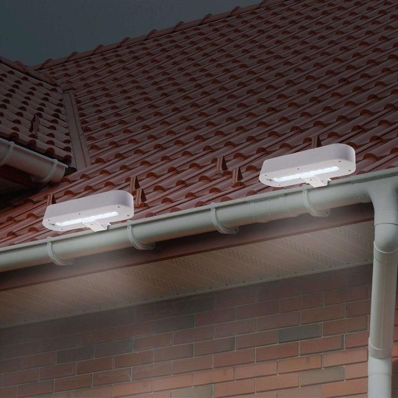 NÄVE LAMPE DE GOUTTIÈRE LED AVEC SOLAIRE, LOT DE 2