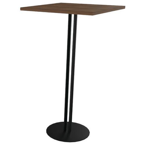 MANGE DEBOUT ROXANE 60 X 60 PIÈT. 2 TUBES CHÊNE COLORAD/NOIR