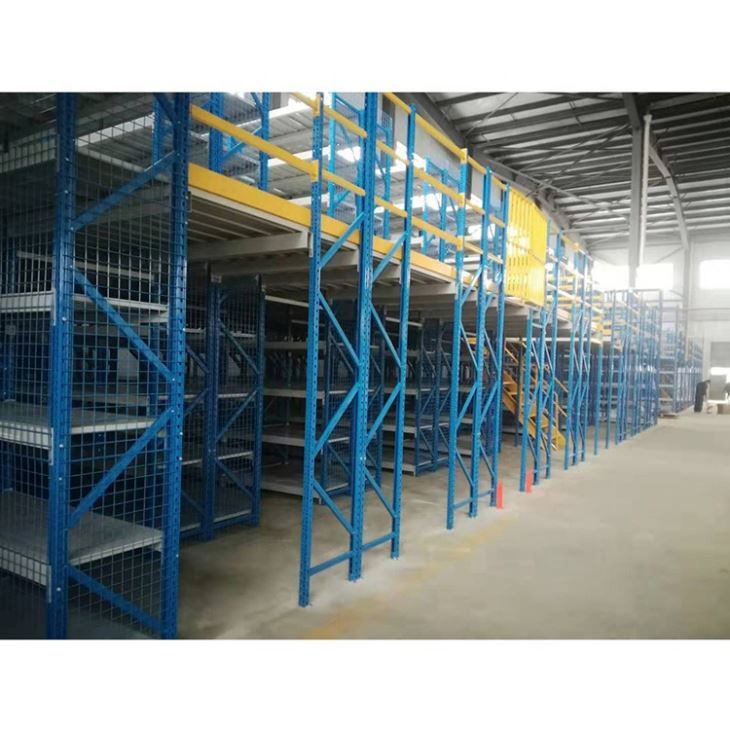 Mezzanine industrielle - Guangzhou Eco Commercial Equipment - capacité 300 kg/m² ou personnalisée - structure en acier pour entrepôts multi-niveaux_0