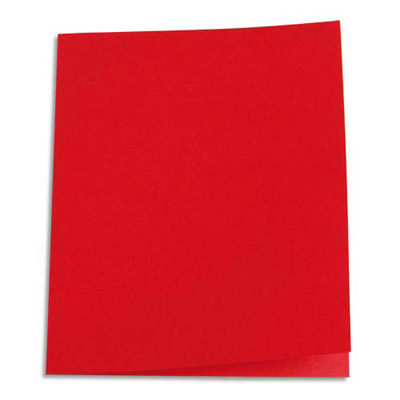 PAQUET DE 100 CHEMISES 1ER PRIX - CARTE RECYCLEE 180 GRAMMES - COLORIS ROUGE