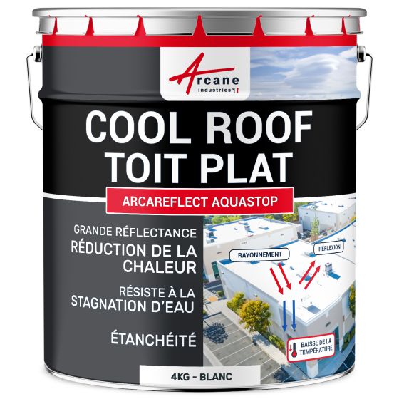 Peinture toiture Coolroof ARCAREFLECT AQUASTOP - résistant à la chaleur et à la stagnation d'eau_0