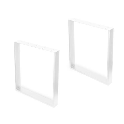 PIED RECTANGULAIRE POUR TABLE - 720X800 MM - JEU DE 2 - BLANC - SQUARE EMUCA