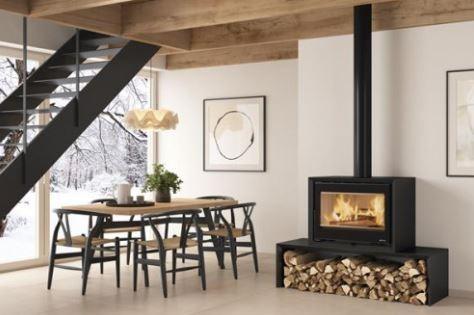Poêle à bois dante 8.8 kw  nordica extraflame - livrée avec le banc_0